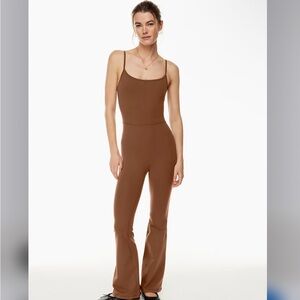 Wilfred Brown Scoop-Neck Stretch Bodysuit Jumpsuit